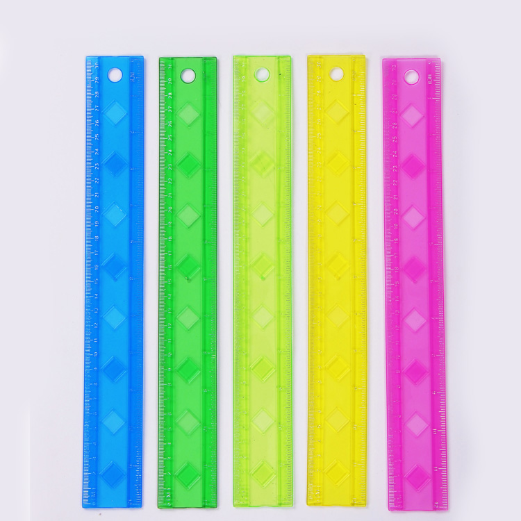 government bid wholesale colorful transparent 30cm flexible ruler stationery
