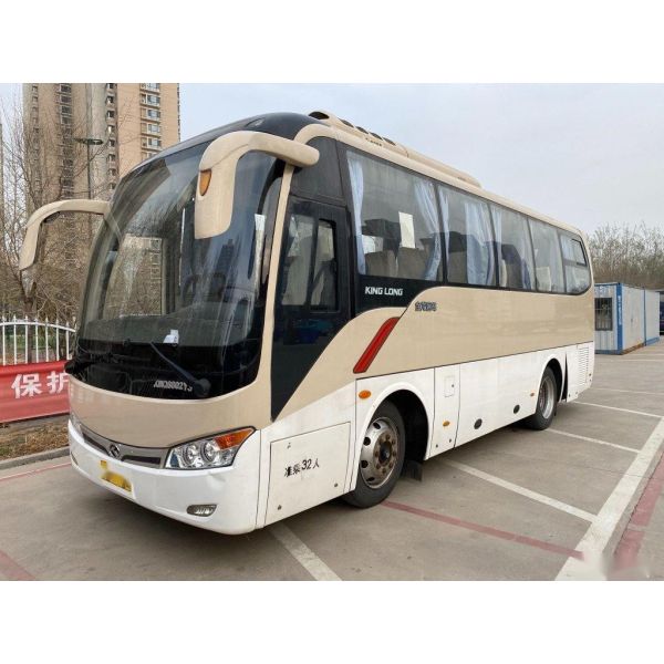 Used Kinglong Bus Model XMQ6802 32 Seats Steel Chassis Left Hand Drive Used Tour Bus