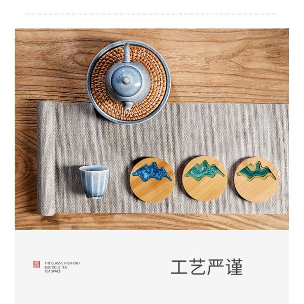 Customized Logo Acceptable Laser Engrave Wooden Coaster for Personalised Coffee Cup Mat