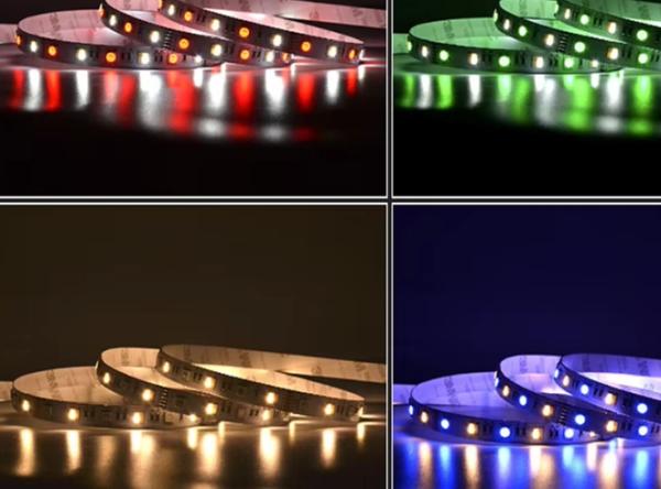 Bandes lumineuses LED intelligentes flexibles, kits de lumières LED 12V pour chambre à coucher, bandes rigides LED pour plafond
