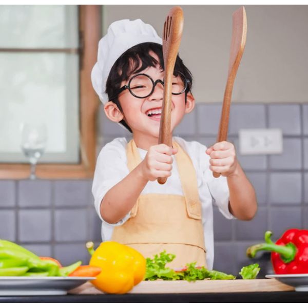 Не вставьте ложки бамбуковых утварей кухни деревянные оптовые на варить 5 частей