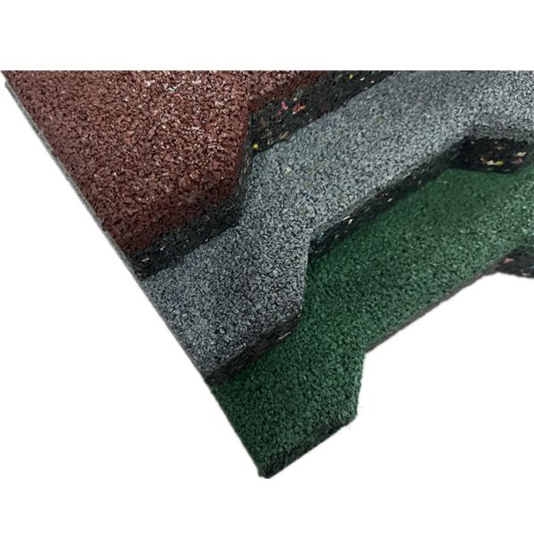 H-shaped rubber mat for shock absorption dog bone rubber tile for reduce damage outdoor rubber floor tiles