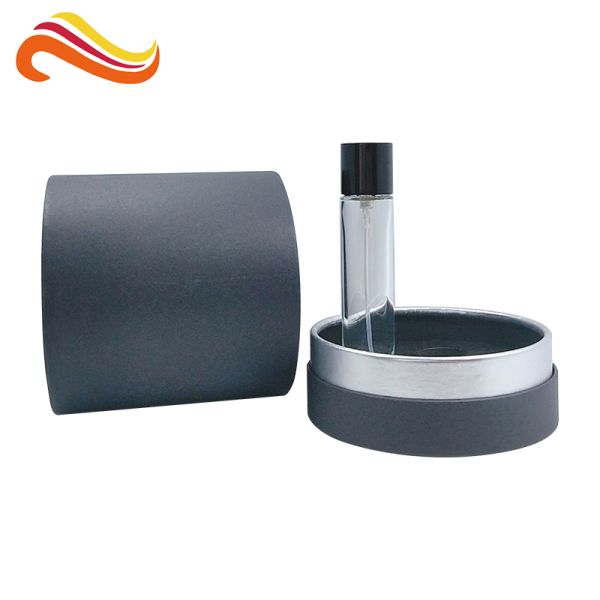 Customized Gold Stamping Logo  Cardboard Round Tube Cylinder Gift Box Packaging