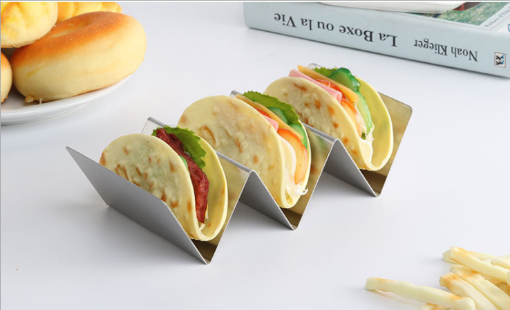 Stainless Steel Taco Holder Stand Taco Tray Mexico Pancake Holder Baking rack
