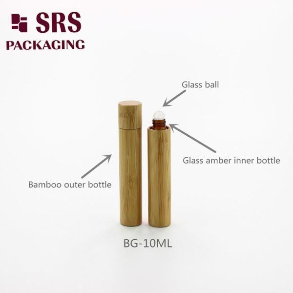 BBLP-10ml Customized Inner Glass Bamboo Roll On Bottle For Variety Of Sizes Packaging