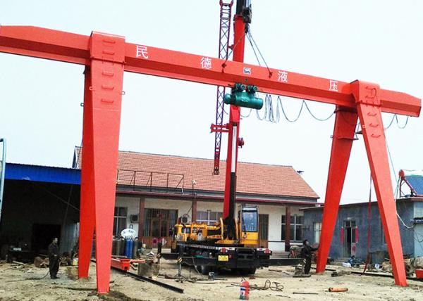 Industrial Workshop Motorized Gantry Crane With Electric Hoist