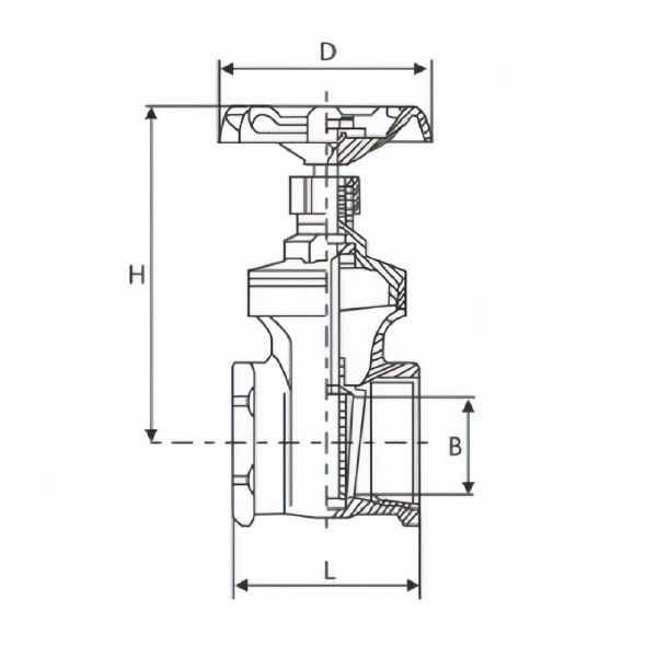 Водный инвестиционный литье CF8 CF8m Bsp BSPT 200wog Промышленный клапан