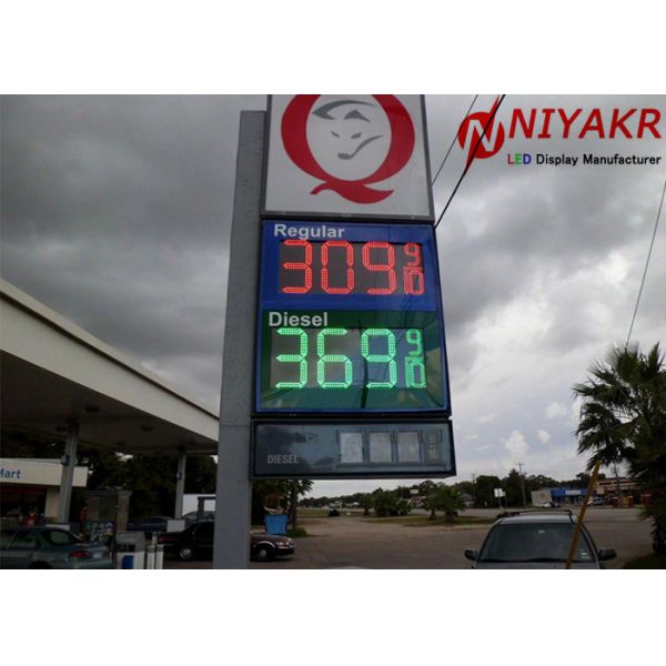 Высокая яркость газовая цена СИД 16 дюймов подписывает с стальным/алюминиевым материалом кожуха