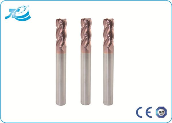 1.0-12.0mm Dia , Length 50 - 100 mm Corner Radius End Mill With 2 - 6 Flute