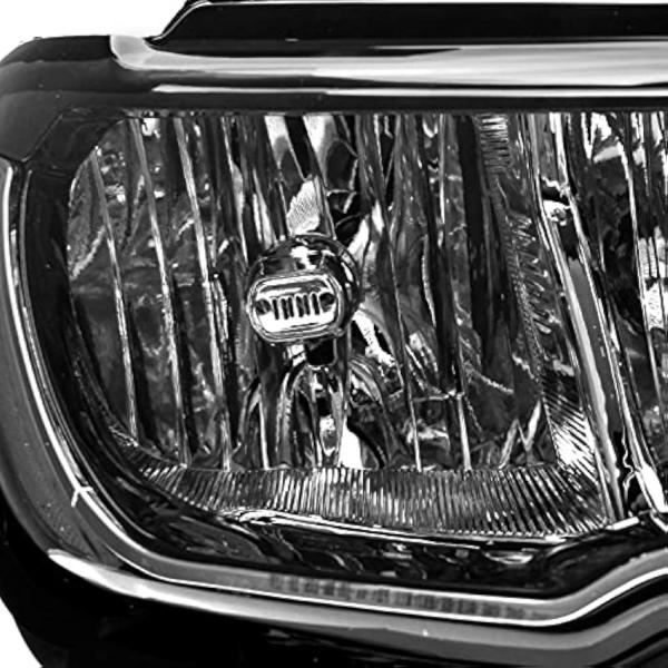 Faros delanteros estilo OE halógenos para Jeep Compass 2017-2022 - Lado del pasajero, carcasa negra, reemplazo