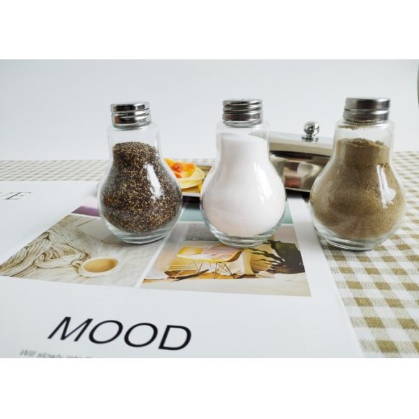 100 мл Заполняемые стеклянные бутылки в форме лампы, бутылки со специями, бутылки со специями