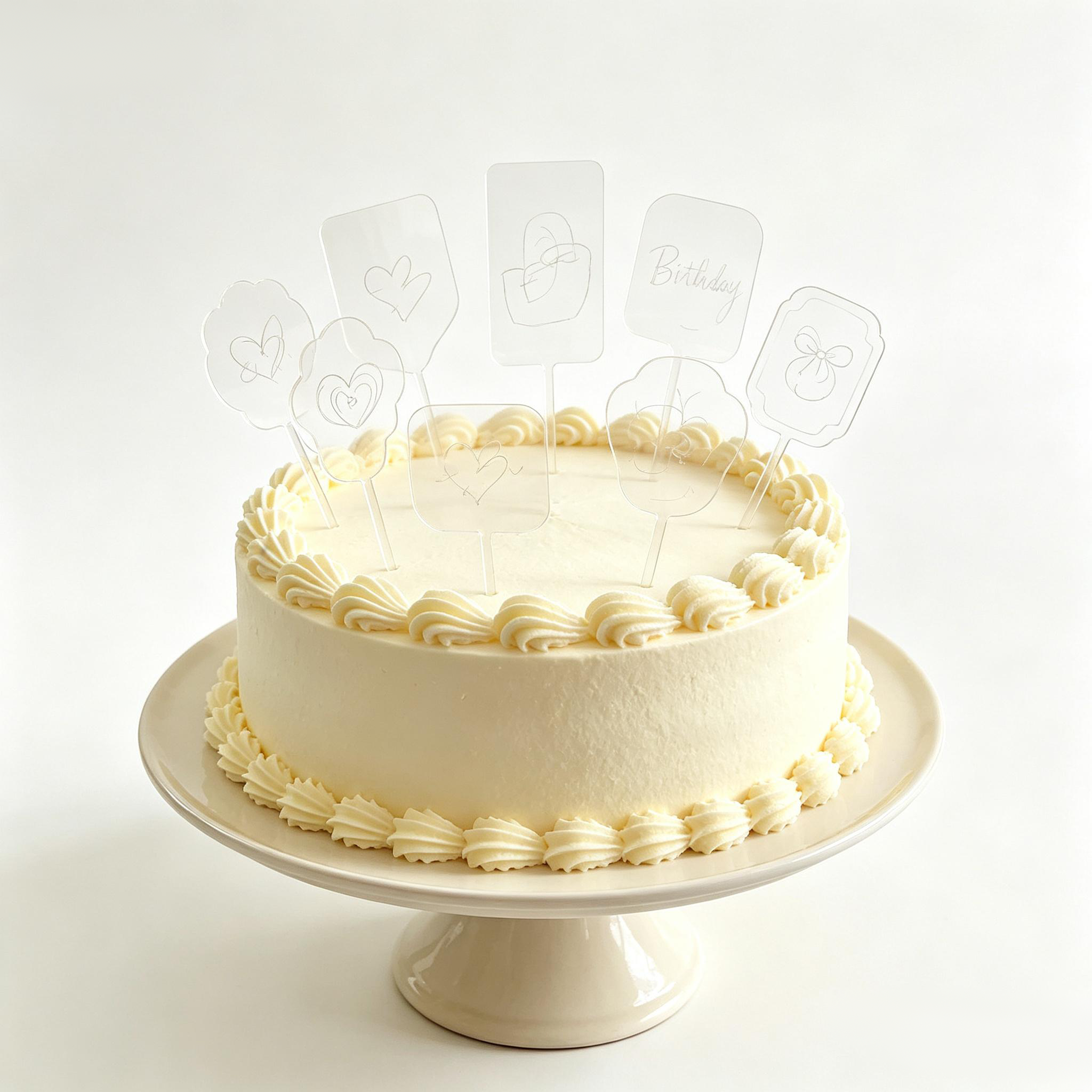 DIY PS Panel Cake Toppers Clear PS Sheet For Wedding Decor Holiday Hanging Ornaments