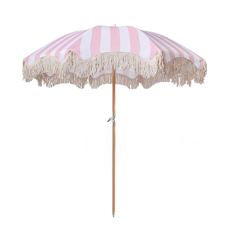 Tejido UV Paraguas de playa Protector solar 210T Tejido de Oxford con revestimiento de plata Logotipo aceptable