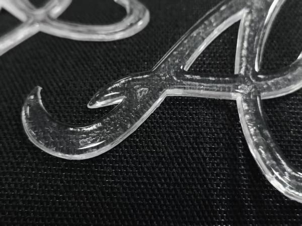 Custom Imitate Ice Semi Transparent Glossy TPU Logo Heat Transfer Badge For Garment
