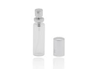 Garrafas plásticas recarregávéis do pulverizador de 10 Ml com o pulverizador 13/415 de prata brilhante do perfume