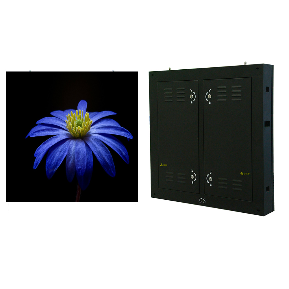 p8 SMD full color waterproof advertising led display 1/4 scanning with iron cabinet