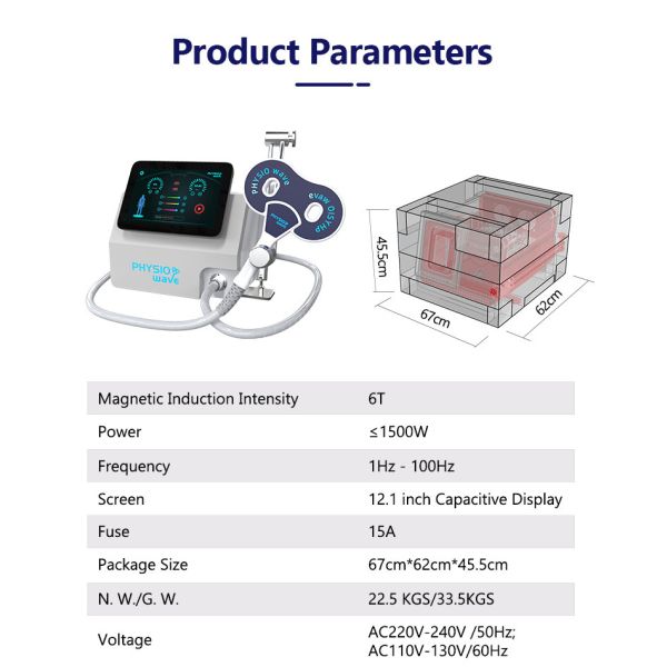 Machine de thérapie magnétique de bureau 1 Hz-100 Hz pour la réhabilitation du tendon d'Achille / ligament de la cheville