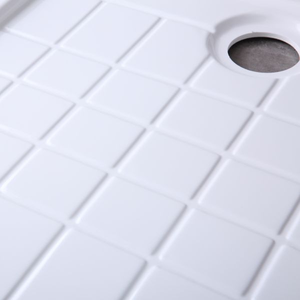Square Acrylic Shower Tray for Glass Cabinet Fast Installation in Europe Acrylic Base