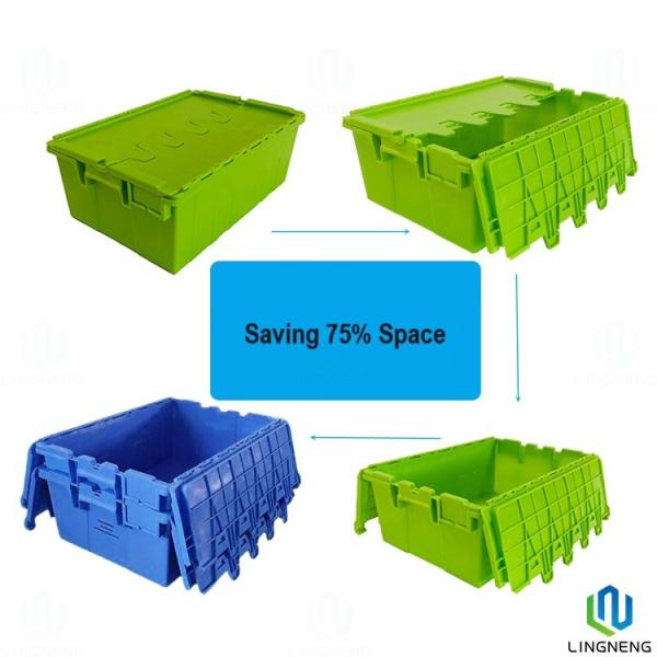 Logistics Industrial Plastic Storage Containers Rectangle For Sustainable Supply Chain