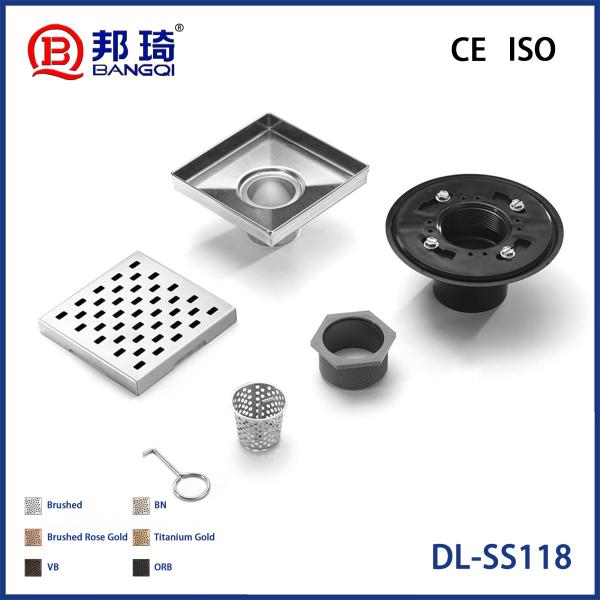 BQ-118 Drainage de plancher américain en acier inoxydable