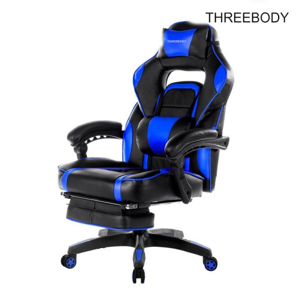 PU Leather Executive Racing Office Chair Ergonomic Headrest High Density Foam Seat