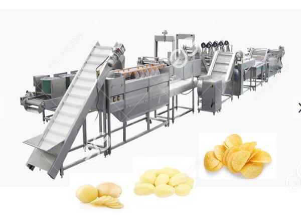 Industrial Automatic Potato Chips Making Machine Electric Heating With High Capacity 200kg/H