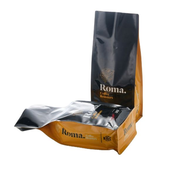 Customized Coffee Bag 500g 12oz 16oz 32oz Recyclable Biodegradable Bolsas De Cafe Zipper Lock Flat Bottom Coffee Bag With Valve