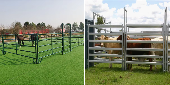 1.8 * 2.1m Galvanized Metal Horse Corral Fence Round Pen For Farm