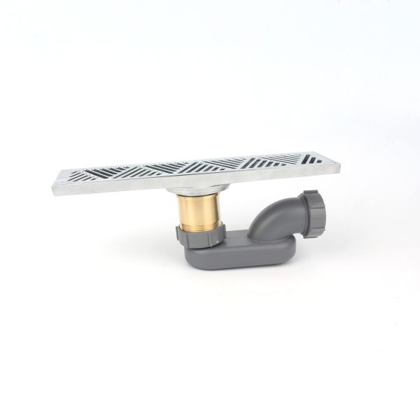 CHROME PLATE Anti-Odor Ceramic Floor Drain Strainer and Flexible Drain Pipe for Hotels