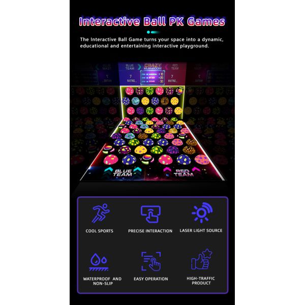 3800Lm HD Interactive Ball Games 3 Educational Themes Interactive Projection Games