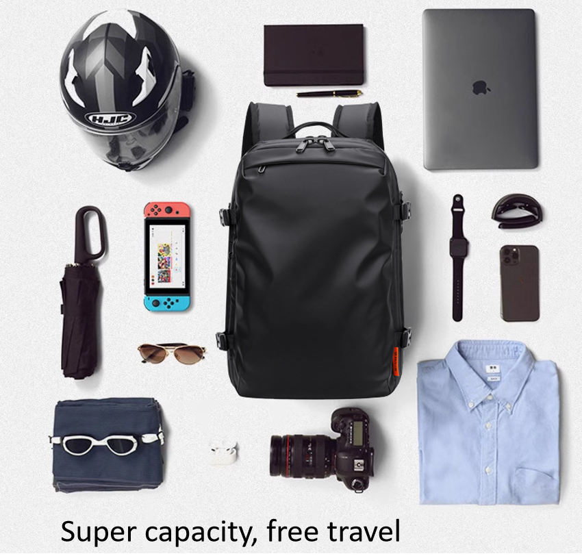 Business Travel Backpack With Vacuum Compression Storage Compartment Multifunctional Laptop Backpack Customized