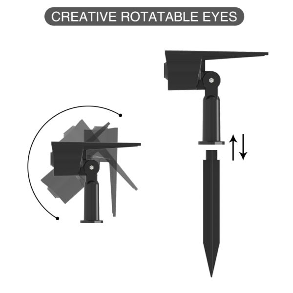 Ламп ландшафта Ip65 90LM форма сыча стены солнечных на открытом воздухе яркая