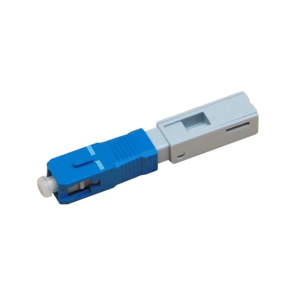 Fast Installation Quick Assembly Connector SC UPC SM Blue Fiber Fast Field Connector