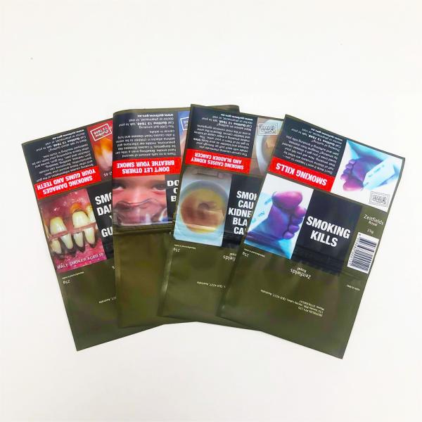 Customized Tobacco Packaging Pouch 25g 50g Smoking Leaf Packaet with Zipper Seal
