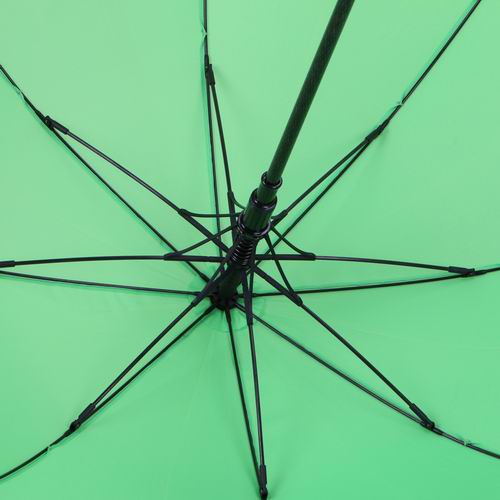 Green Pongee Fabric Promotional Golf Umbrellas With Black Pistol Plastic Handle