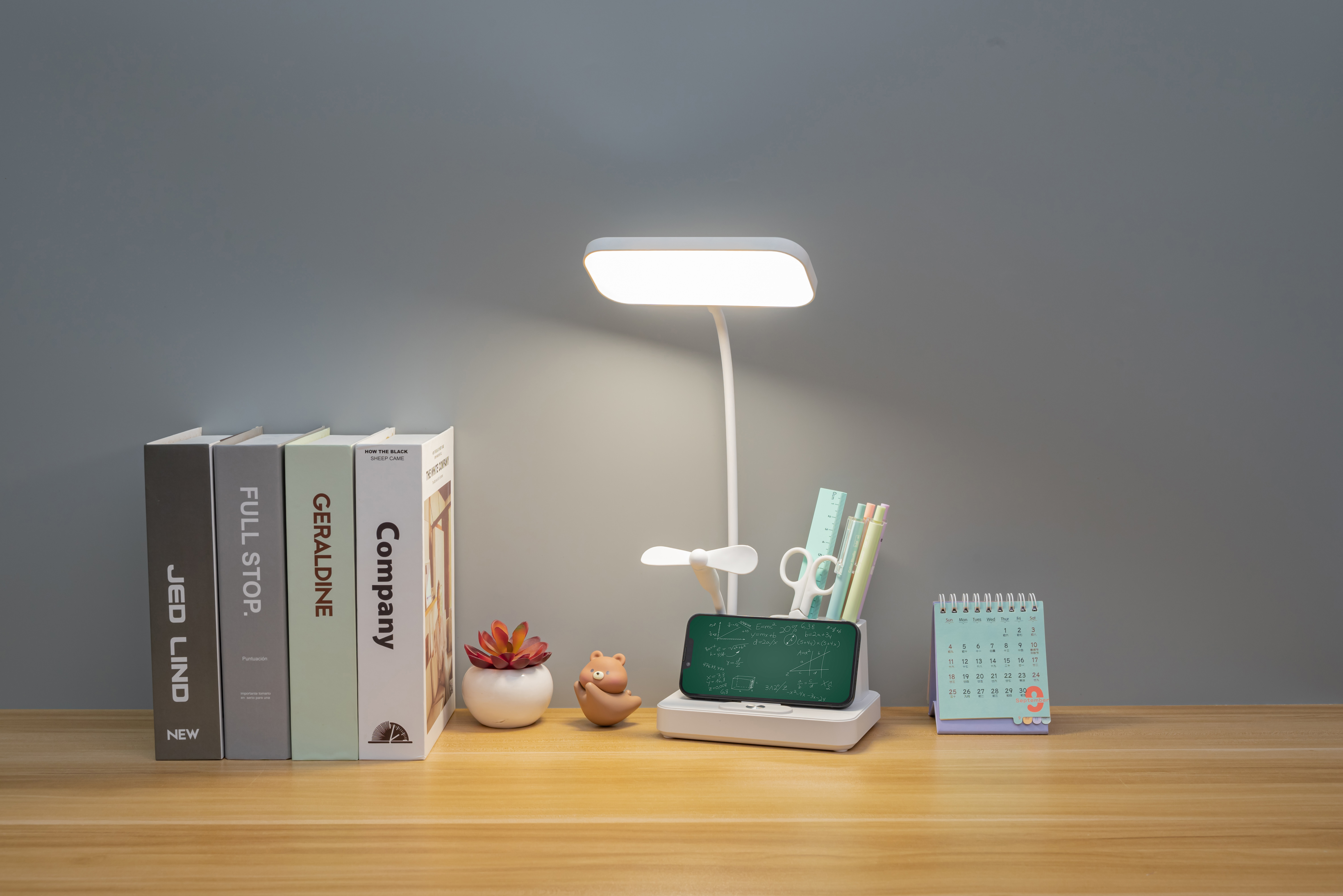 Battery Operated LED Table Lamp Perfect for Study Room Bedroom Featuring Adjustable Brightness and Long Battery Duration