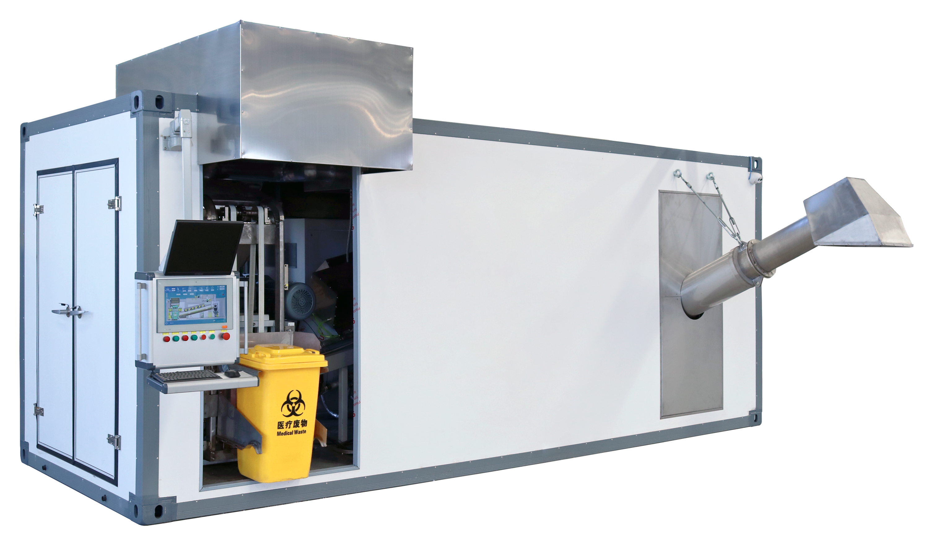 Hospital Biomedical Waste Disposal Machine Treatment Plant 82KW