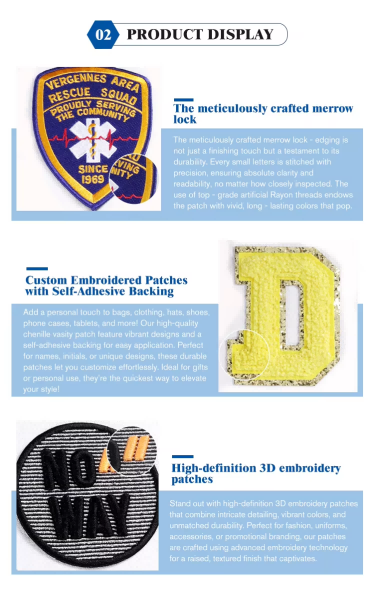 High Density Clothing Embroidery Patches Stylish Custom Clothing Badges