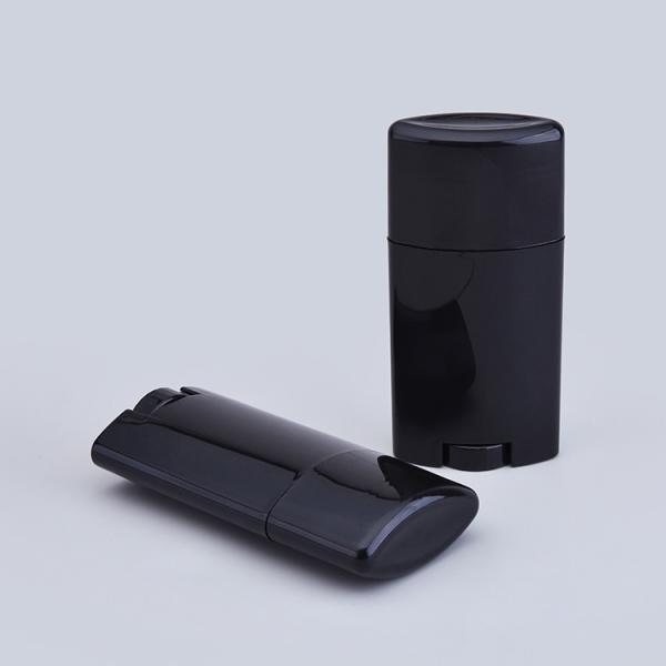 50g Black Deodorant Tubes Plastic With Smooth Surface