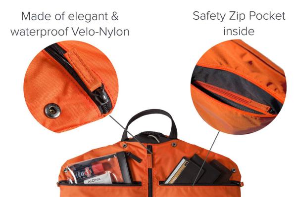 2 In 1 Garment Duffle Bag Carry On Mens Suit Hanger Zipper Pockets 1.1LBS