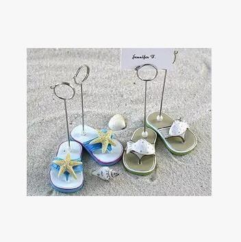 New creative promotion gift product wedding gift resin Beach shoes business card holder