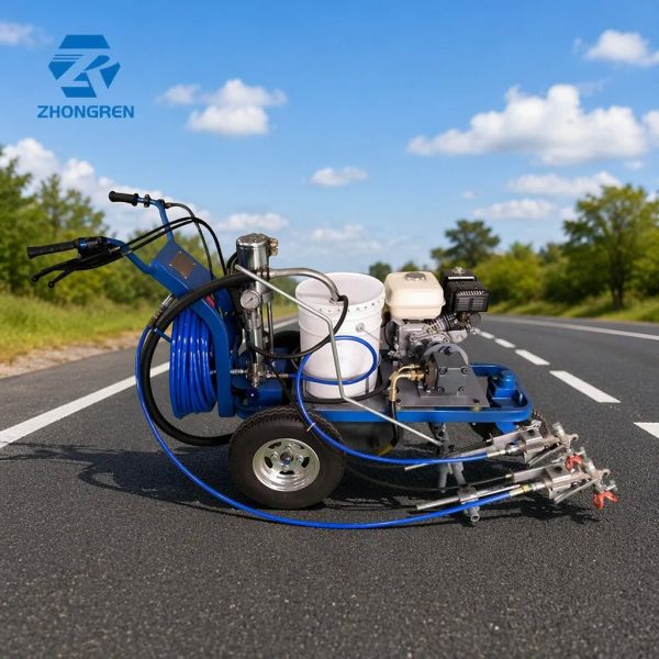 Small Electric Airless Road Marking Machine Battery Powered Cold Spray Paint Sprayer For Road Line Marking