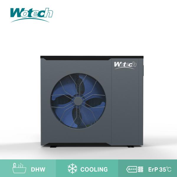 R32 Bomba de calor de fonte de ar para aquecimento, resfriamento e aquecimento térmico de aço galvanizado 14kw monobloco