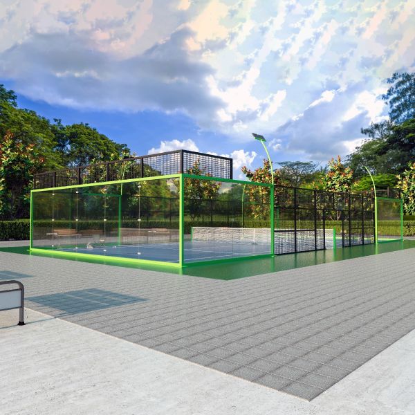 High Strength Paddle Tennis Court Panoramic Outdoor Padel Court For Training Events