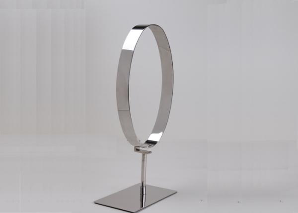 Mirror Finished Stainless Steel Metal Belt Display Stand / Belt Display Hanger