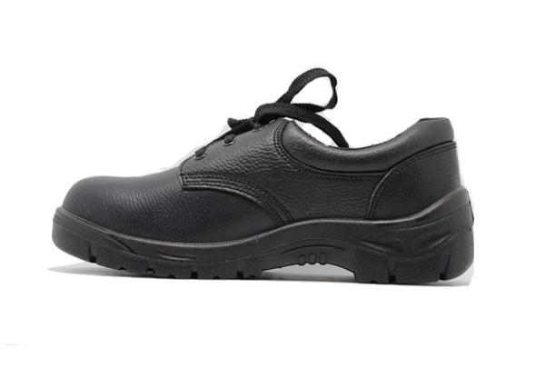 PU Coated Steel Toe Anti Static Black Police Sneakers By Miner Outsole Basic Style