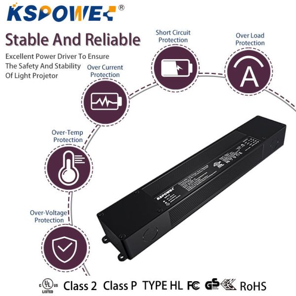 300w Bar Font Pool Lighting Transformer UL Compliance 220v 5 In 1 Dimmable Driver