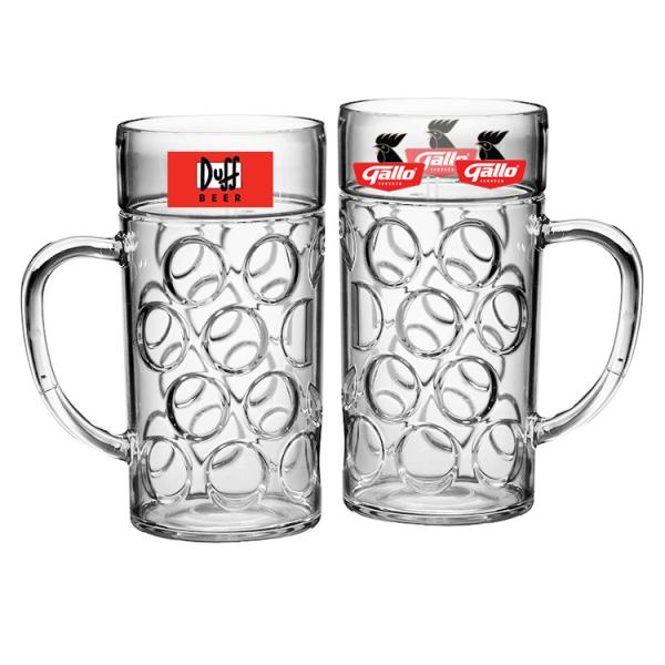 43oz Large Plastic Beer Glass 2 Pints Plastic Beer Stein Shatterproof