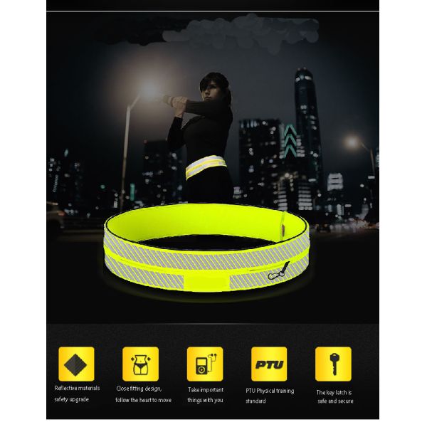 Fanny pack female portable sports small bag male outdoor belt night running equipment reflective waist
