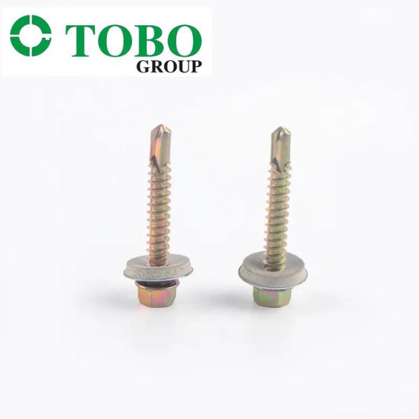 ST4.2 13-50mm Galvanized Steel Flange Washer Wafer Hex Head Self Drilling Bolt Screws